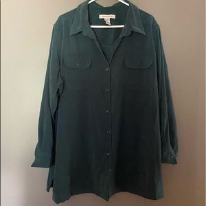 Roamans Dark Green Women’s Shacket